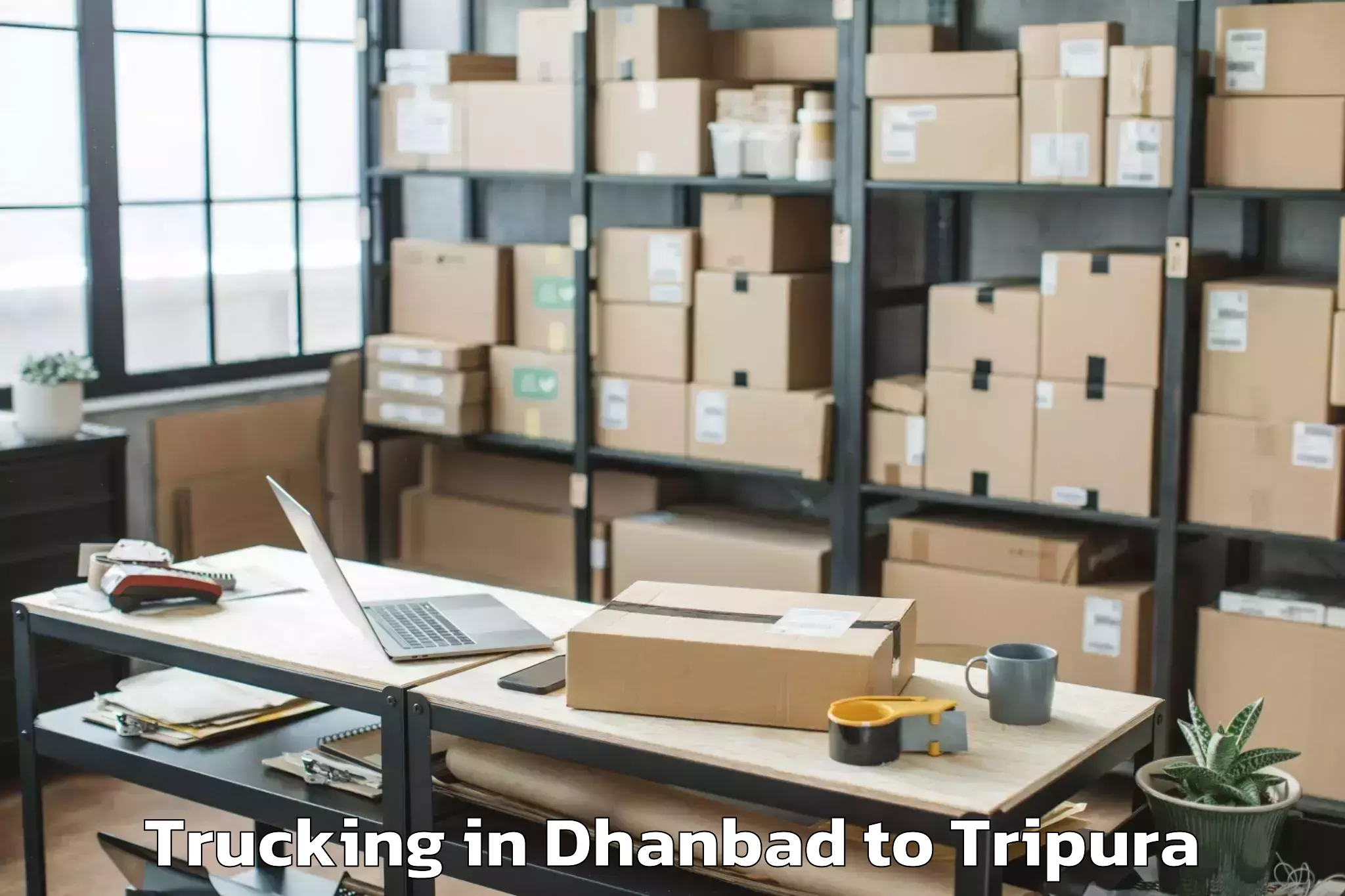 Reliable Dhanbad to Teliamura Trucking